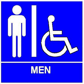 Trimco Signage Ada Restroom Sign With Braille Men Handicap
