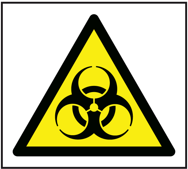 Biological hazard symbol sign