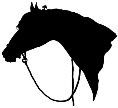 Horse head outline clipart