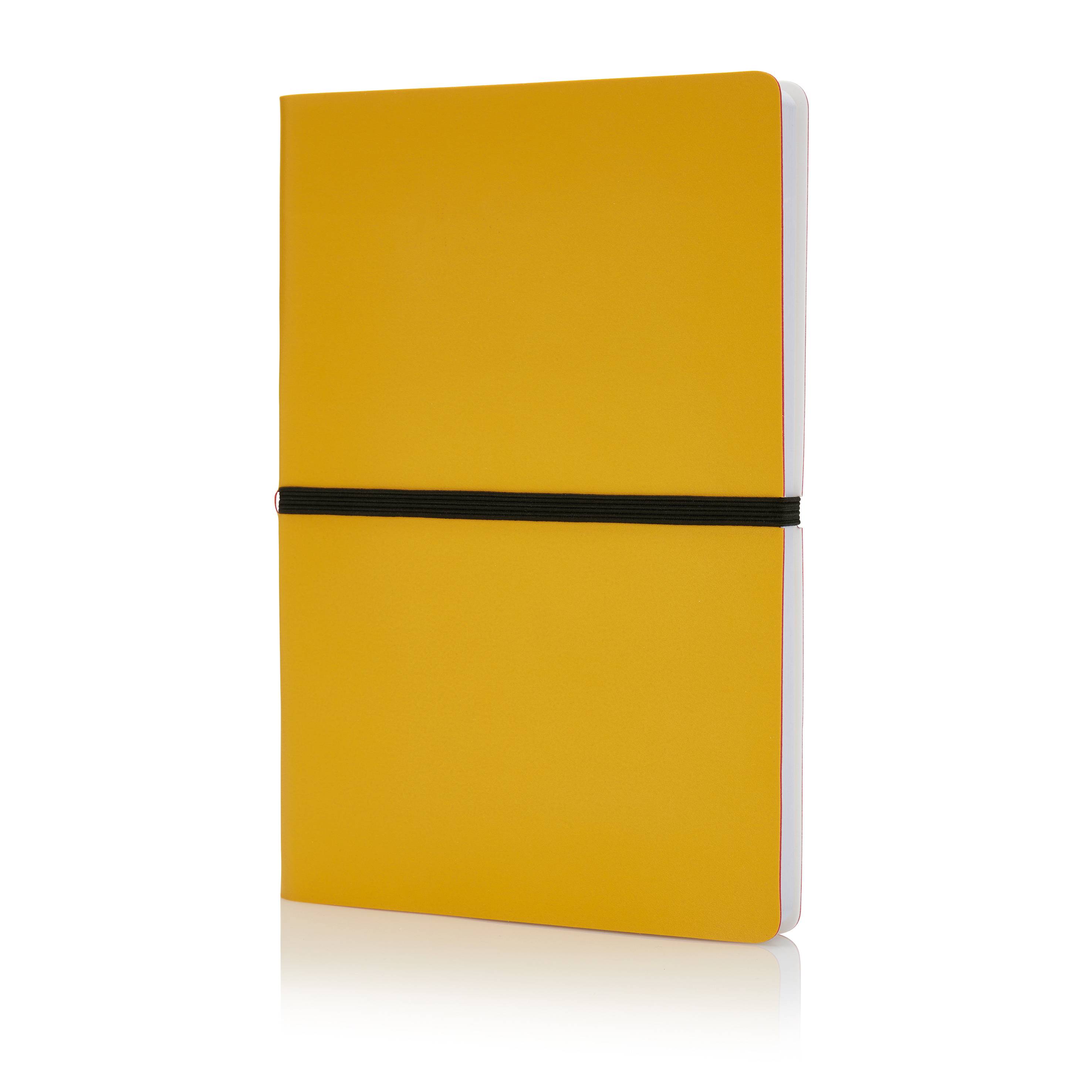 Deluxe softcover A5 notebook, yellow (notepad) - ReklÃ¡majÃ¡ndÃ©k.hu Ltd.