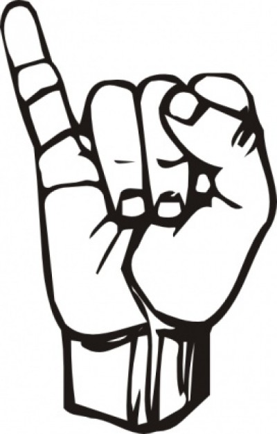 Sign Language I clip art | Download free Vector