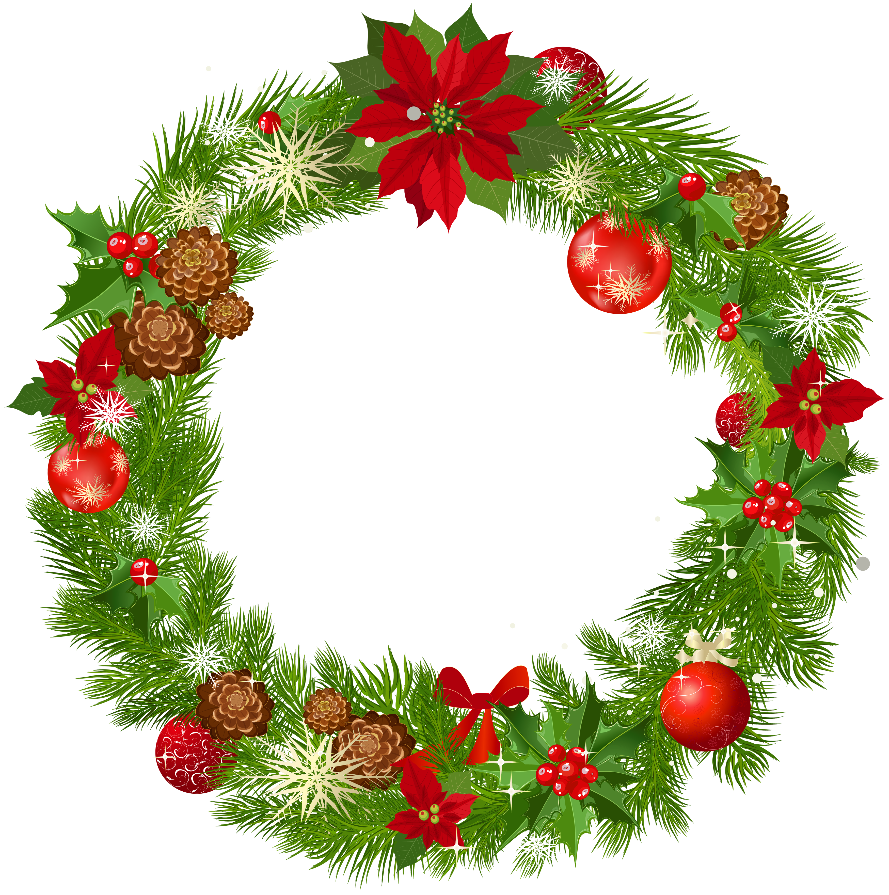 Christmas wreath border clip art