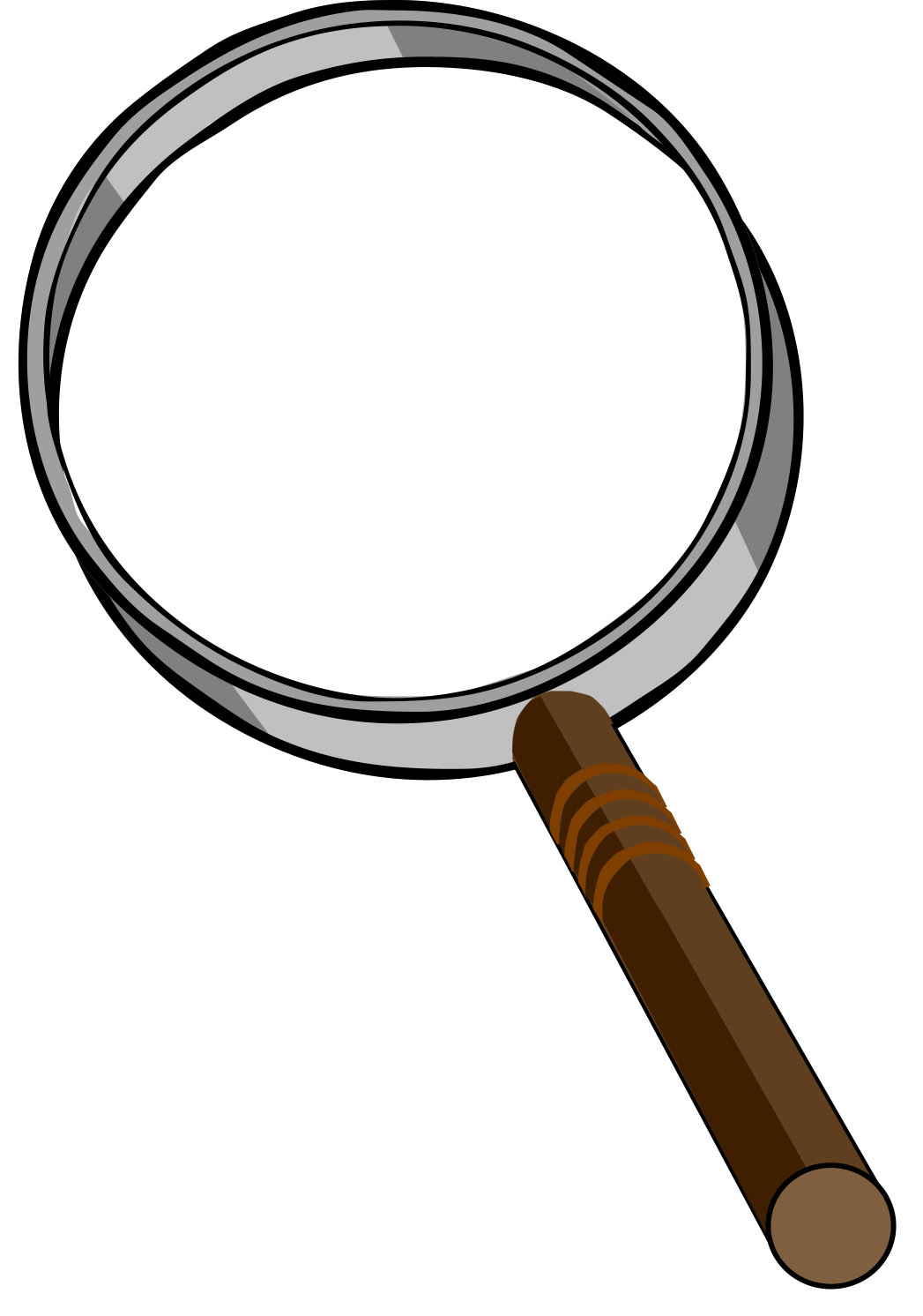 Cartoon magnifying glass clipart