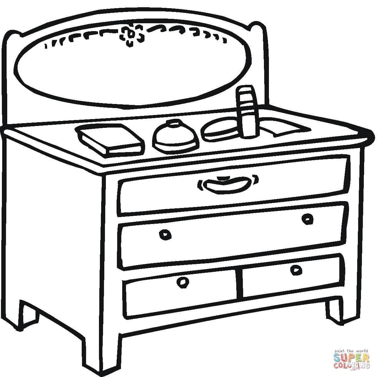 Table Coloring Page - AZ Coloring Pages