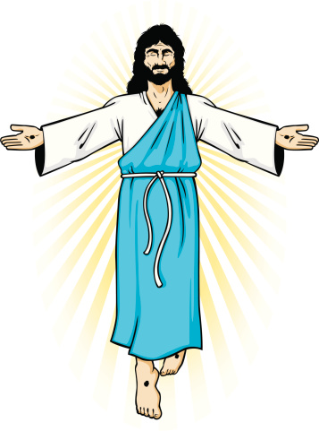 Cartoon Of Resurrection Of Jesus Clip Art, Vector Images ...