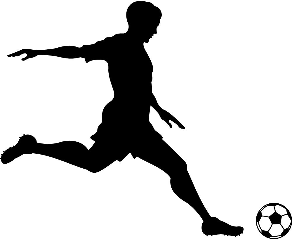 Soccer player clipart free