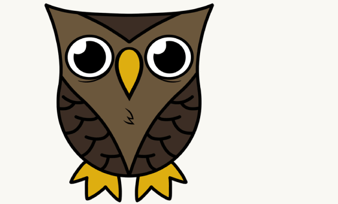 How to Draw an Owl in Cartoon Style | Easy Drawing Guides