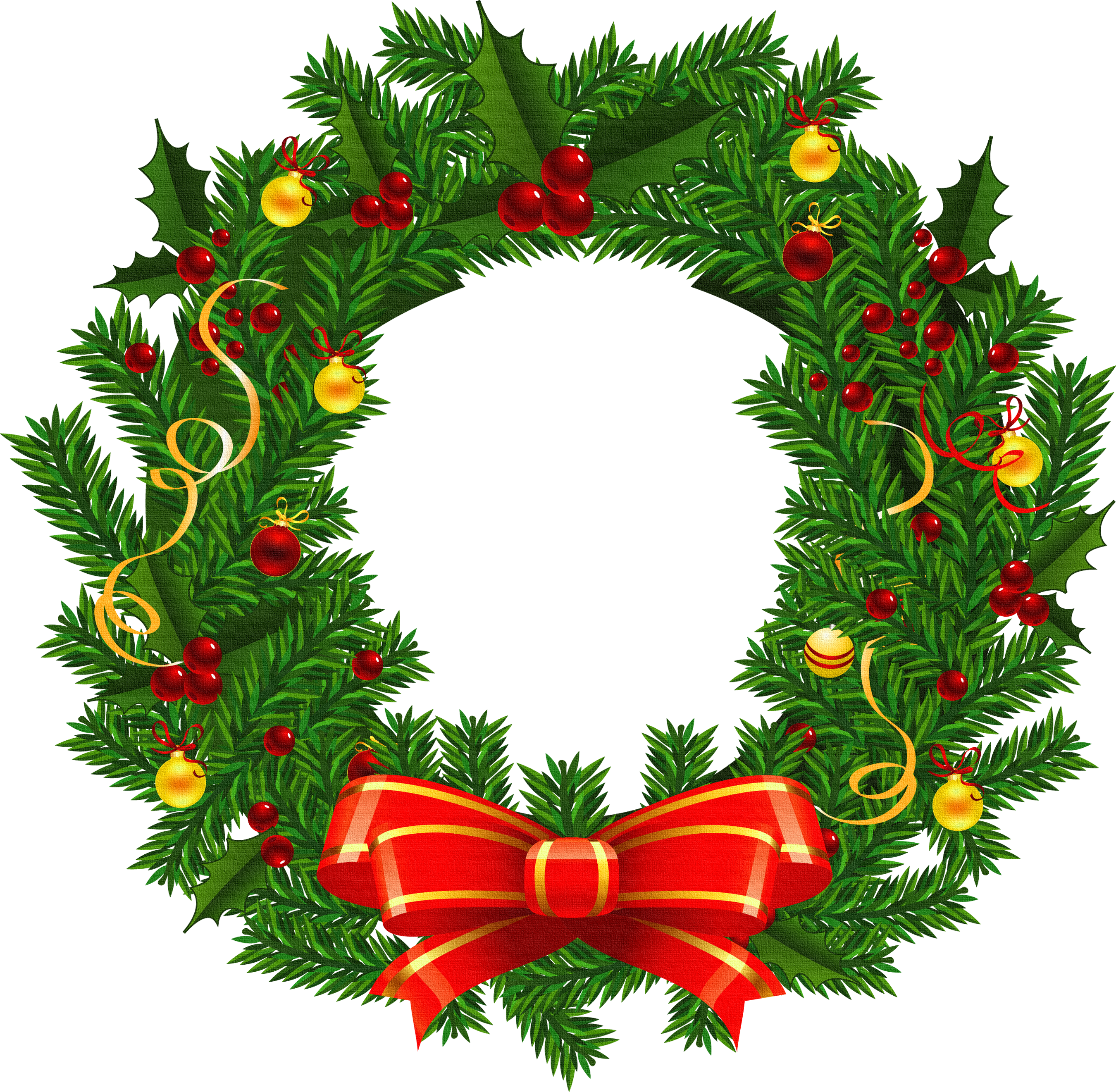 Christmas wreath clipart images