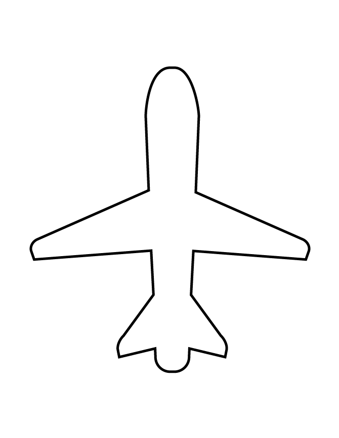 Airplane Stencil 69 | H & M Coloring Pages