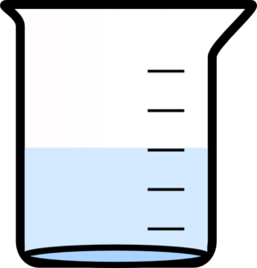 Beaker with water clipart