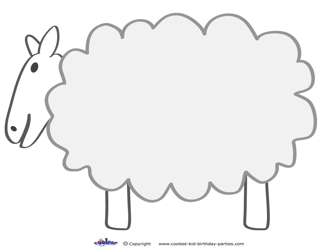Best Photos of Printable Sheep Templates Cotton Balls - Sheep Head ...