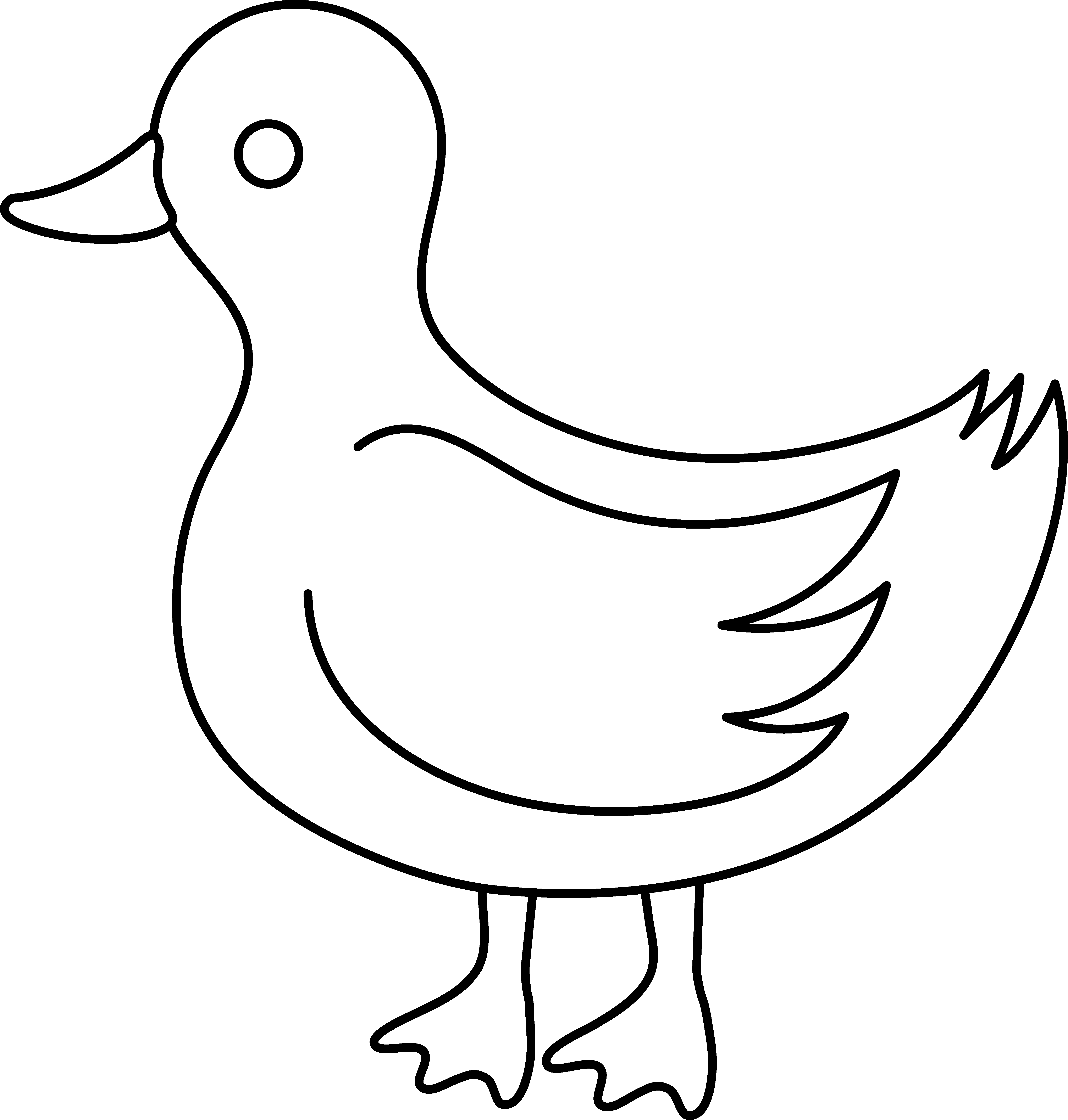 Cartoon duck clipart black and white outline - ClipArt Best - ClipArt Best