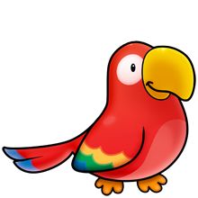 Jungle parrot clipart