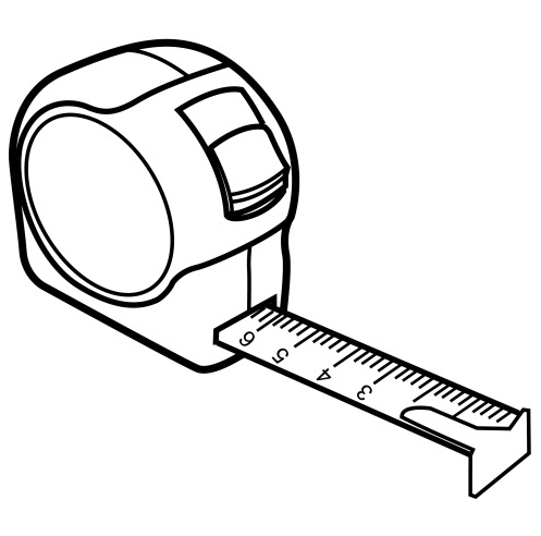 Measuring Tape Black And White Clipart