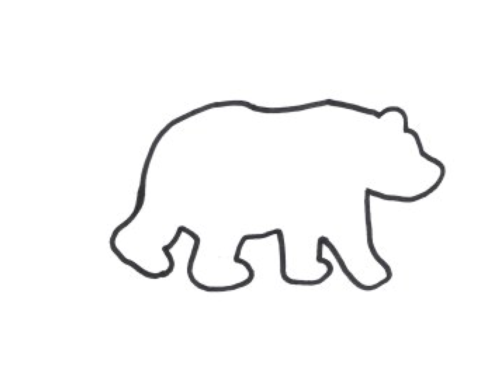 Polar bear clipart outline