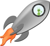 Rocket Ship Space Background | Party Clipart & Backgrounds