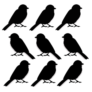 Art Stencil Template Birds in a Row