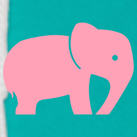 654 views iThink Pink Elephant Icon Hoodie (Pink/White) | myPEstore