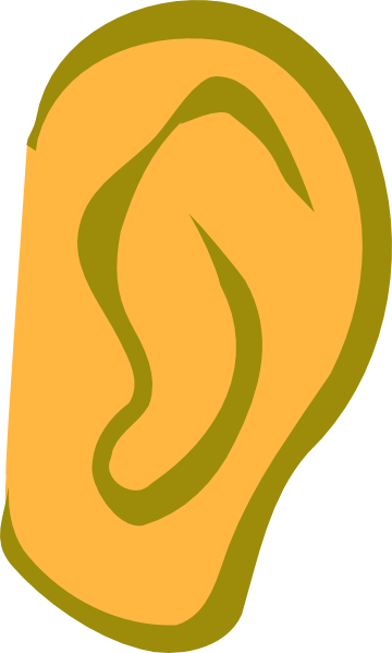 Ear - Gold clip art - vector clip art online, royalty free ...