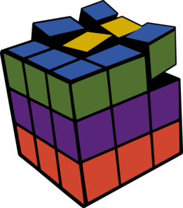 Rubiks Cube 3d Colored clip art - vector clip art online, royalty ...