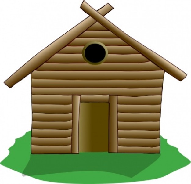Wooden House Clipart Vector | Download free Vector