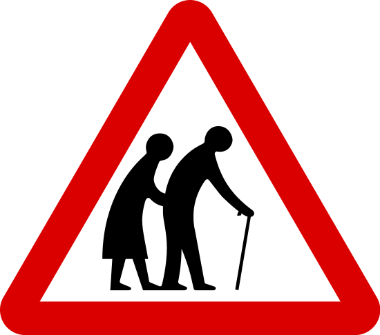 Singapore Road Signs - Warning Sign - Elderly or Blind People ...