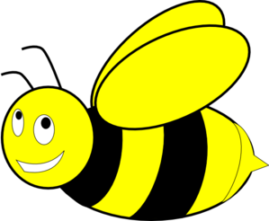 Black And Yellow Honey Bee Clip Art - vector clip art ...