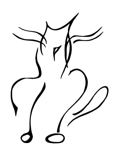 clip art line drawing of a cat - photo #38