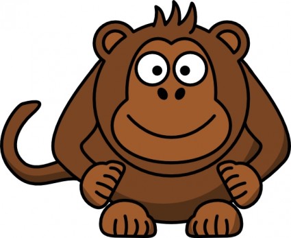 Studiofibonacci Cartoon Monkey clip art Free vector in Open office ...
