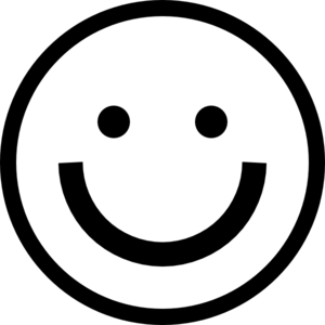 Smiley Symbol: 20 Black and White Smileys