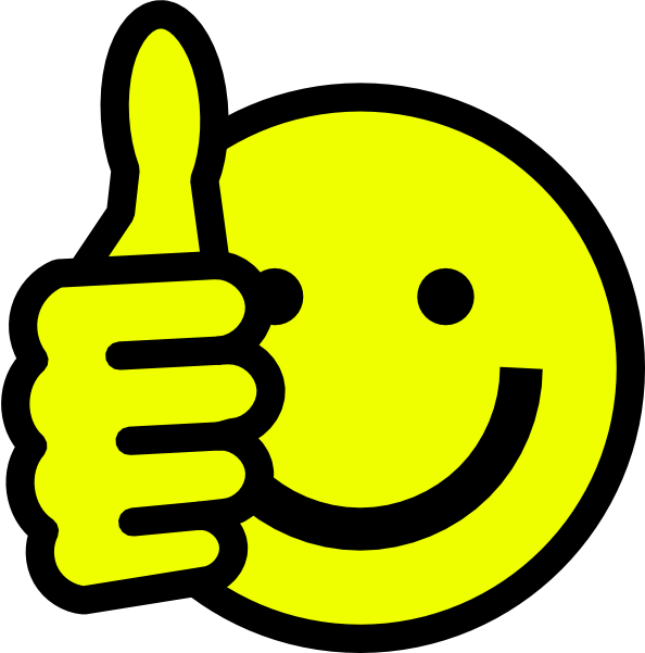 Smiley Face Thumbs Up Clipart Black And White ...