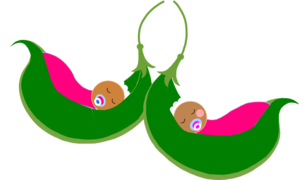 Two Peas In A Pod Girls Clip Art - vector clip art ...