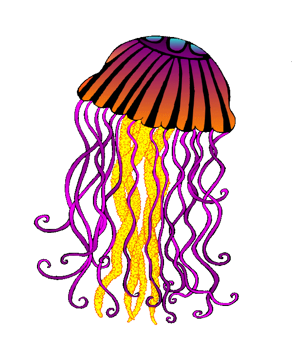animated jellyfish clipart - photo #15