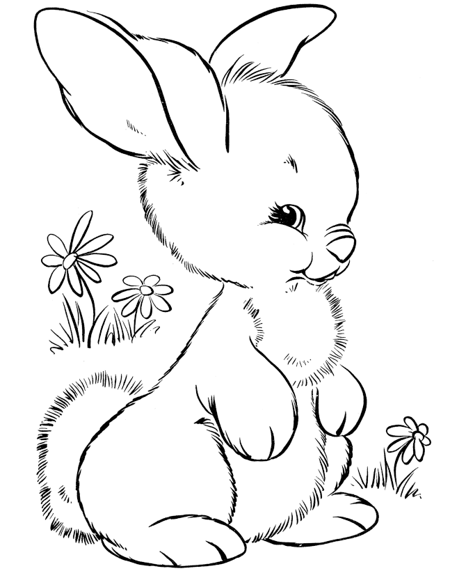Easter Bunny Coloring Pages - Animals ColoringPedia