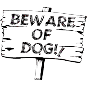 Beware of Dog Sign clipart, cliparts of Beware of Dog Sign free ...