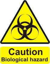 Laboratory safety signs | caution biological hazard (