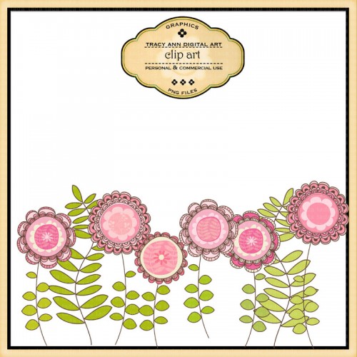 Pink Flowers - Clip Art | TracyAnnDigitalArt - Graphics on ArtFire