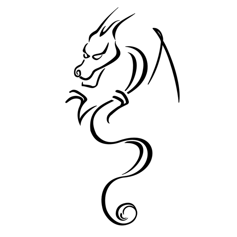 Simple Dragon Emblem Clipart - Free to use Clip Art Resource