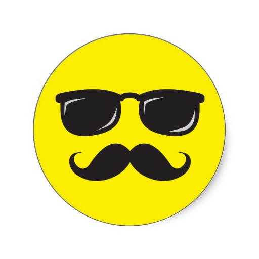 Smiley Face With Sunglasses And Moustache - ClipArt Best