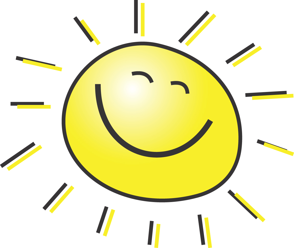 Smiling Sun With Sunglasses Clipart - Free Clipart ...