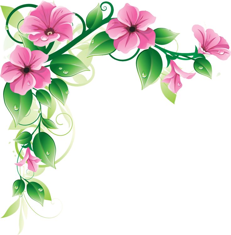 Free Flower Border Clip Art - Tumundografico
