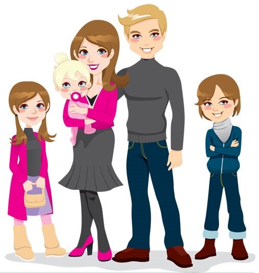 Family Of 5 Cartoon ClipArt Best