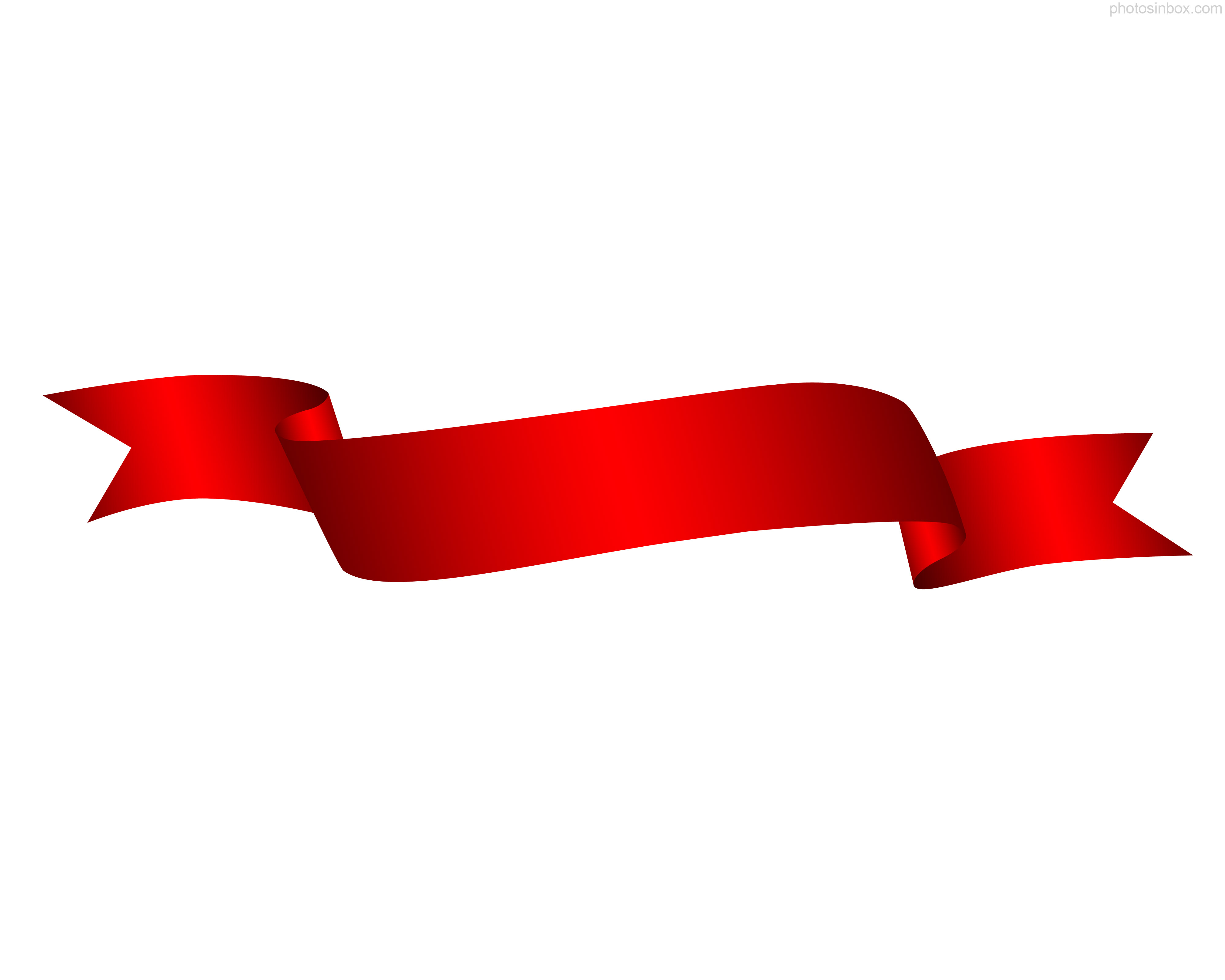 Red ribbon banner clipart