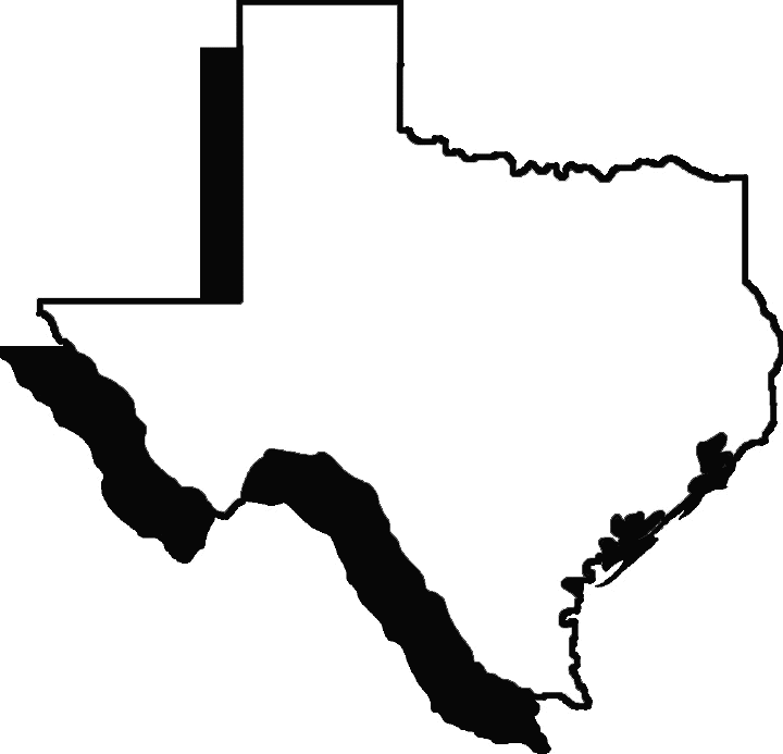 Texas map outline clipart