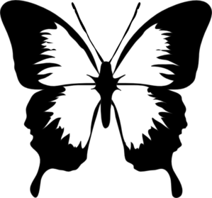 Black And White Butterfly Clip Art - vector clip art ...