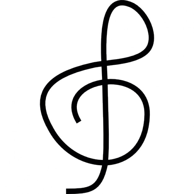 Treble clef, IOS 7 interface symbol Icons | Free Download