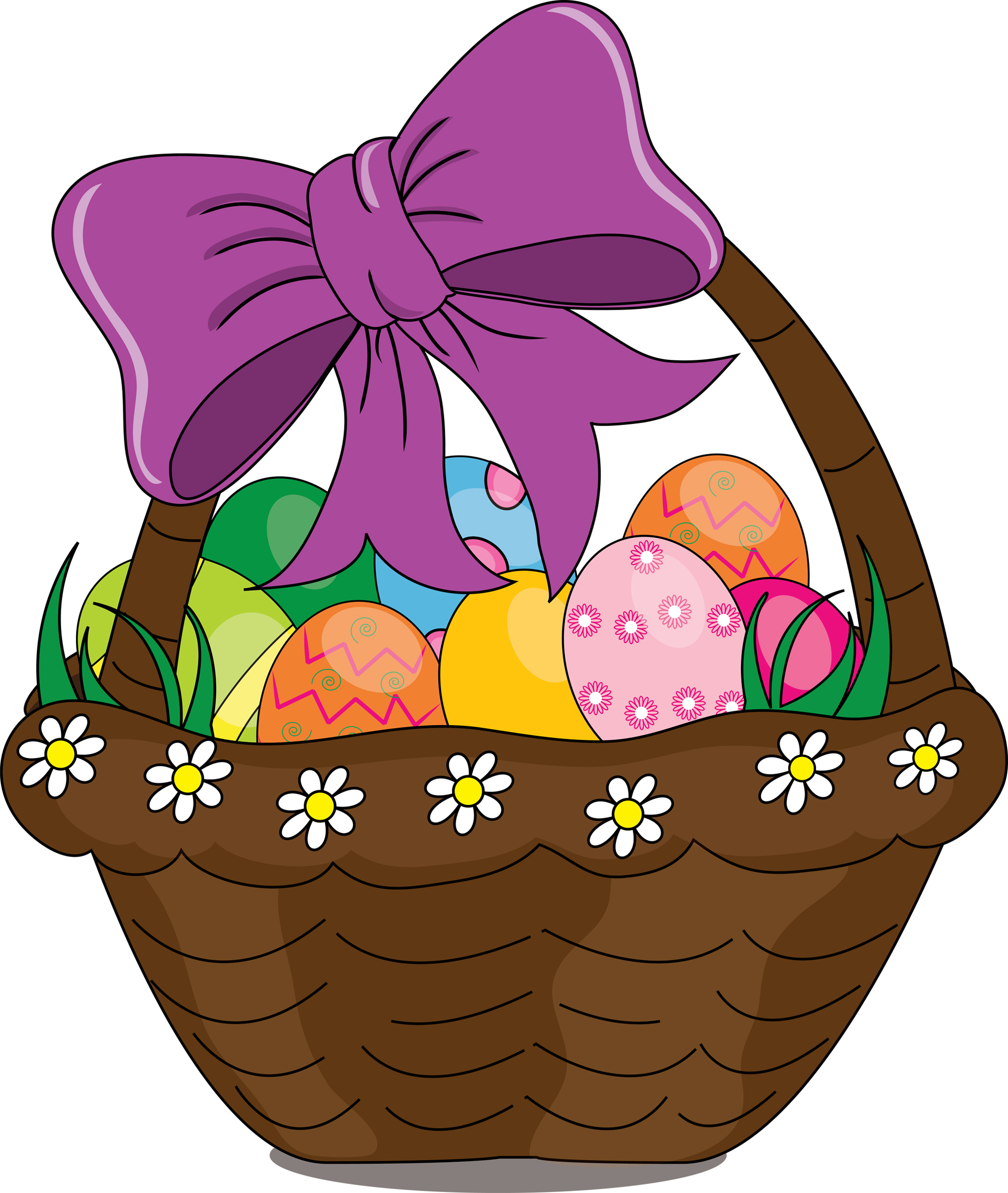 Clip Art Illustration of a Cartoon Easter Basket | WV Family Online