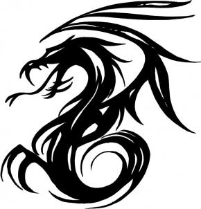 Simple Tribal Dragon Outline - ClipArt Best
