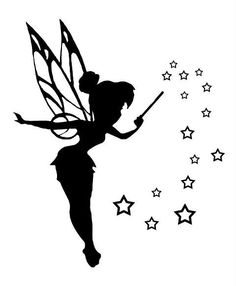 tinkerbell silhouette printable