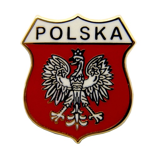 Polish Art Center - Polska - Eagle Lapel Pin - Przypinka Tarcza